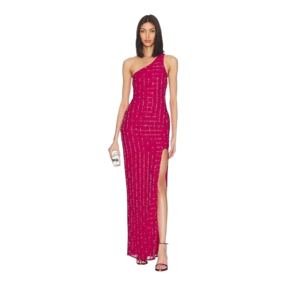 REVOLVE Dresses & Skirts - $585 KHANUMS x Revolve One Shoulder Gown in Ruby